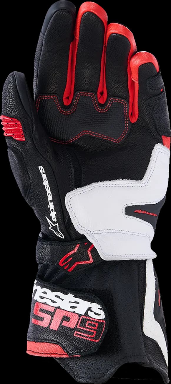 Guantes Alpinestars SP-9 Negro Blanco Rojo