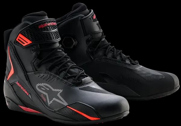 Botas Alpinestars FASTER-4 Drystar Negro Rojo