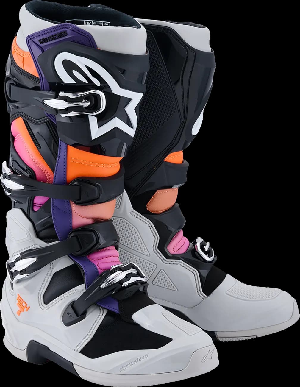Botas Alpinestars Tech 7 Negro Gris Naranja 2012025-1594 image_1