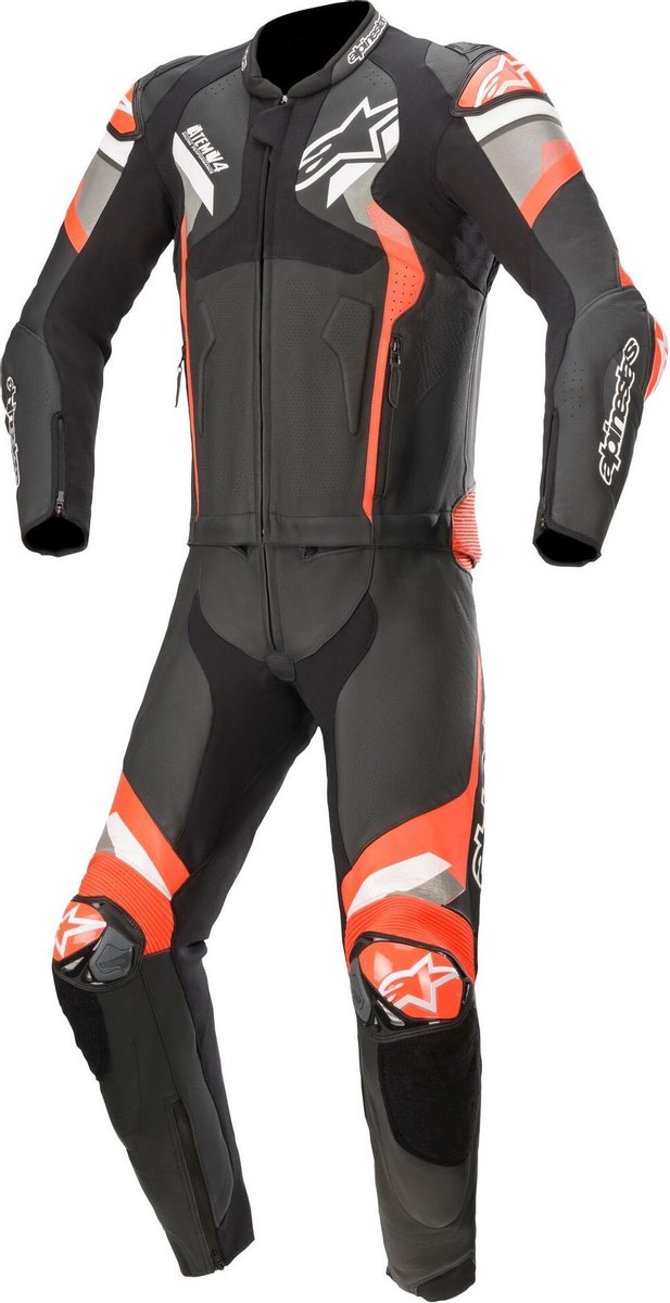 Mono Alpinestars Atem V4 Negro Gris Rojo 2pc image_1