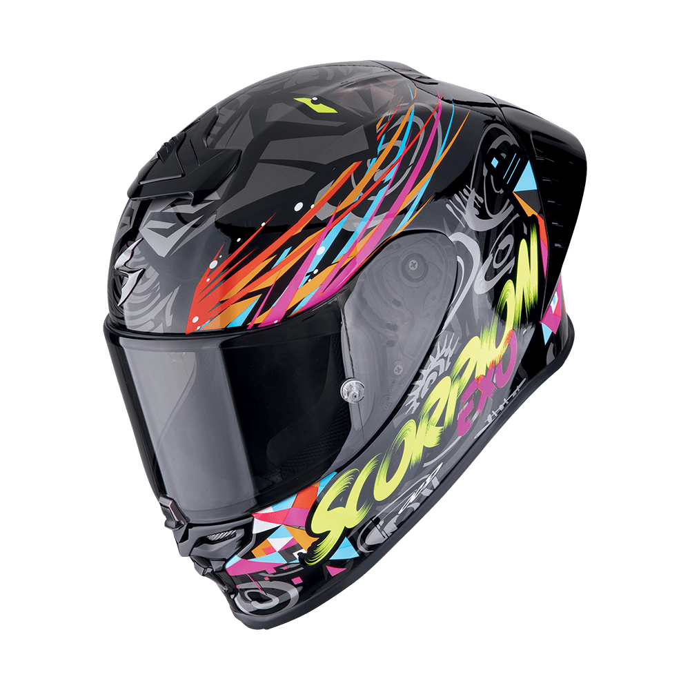 Casco Scorpion EXO-R1 EVO II Air Savage Negro Azul image_1