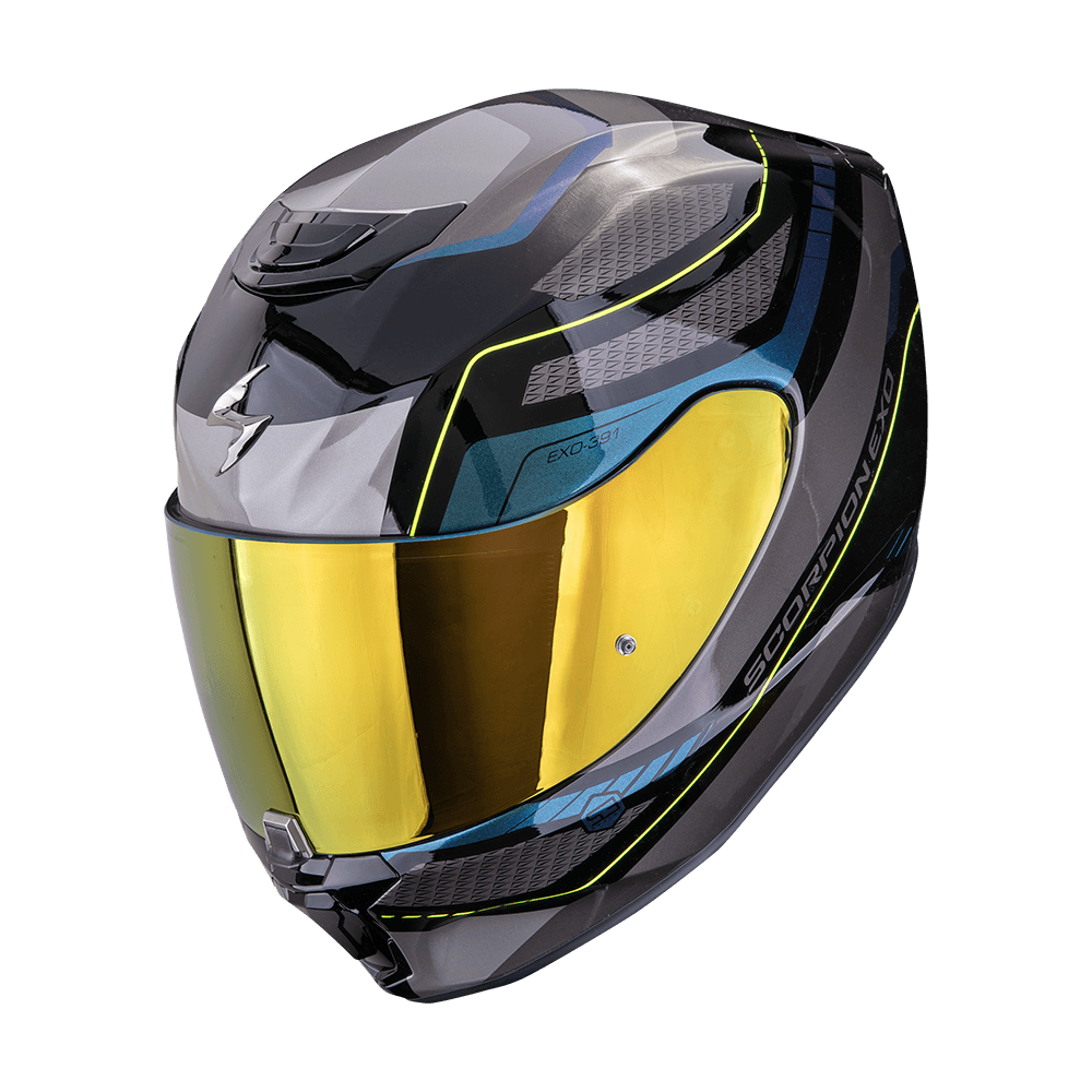 Casco Scorpion EXO-391 Leo Negro Azul image_1